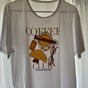 White Coffee Club Graphic T-Shirt
